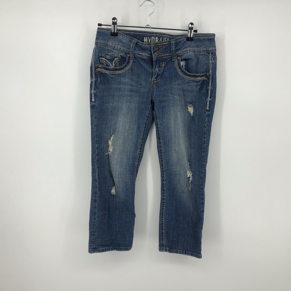 Hydraulic‎ Distressed Jean Capri - Picture 2 of 7